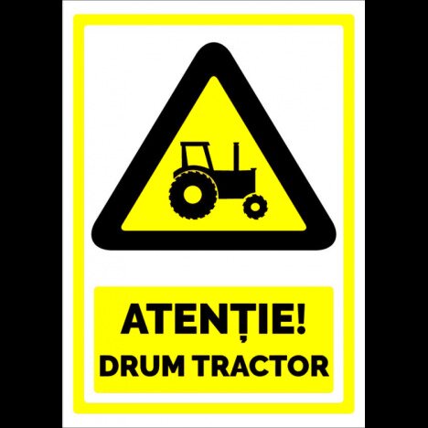 Semn pentru drum tractor